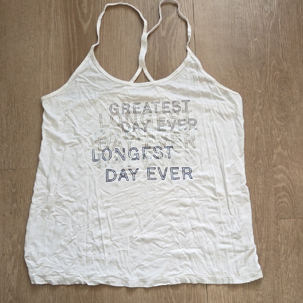 Aerie Cream Camisole with Slogan